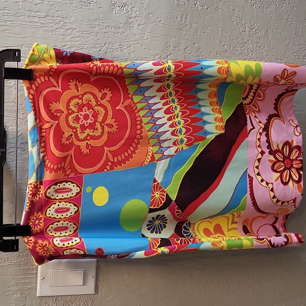 Nally & Millie Bright Pattern Patchwork Skirt - image 2